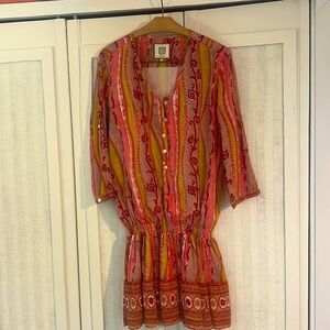 Bell by Alicia Bell popover flounce dress size small